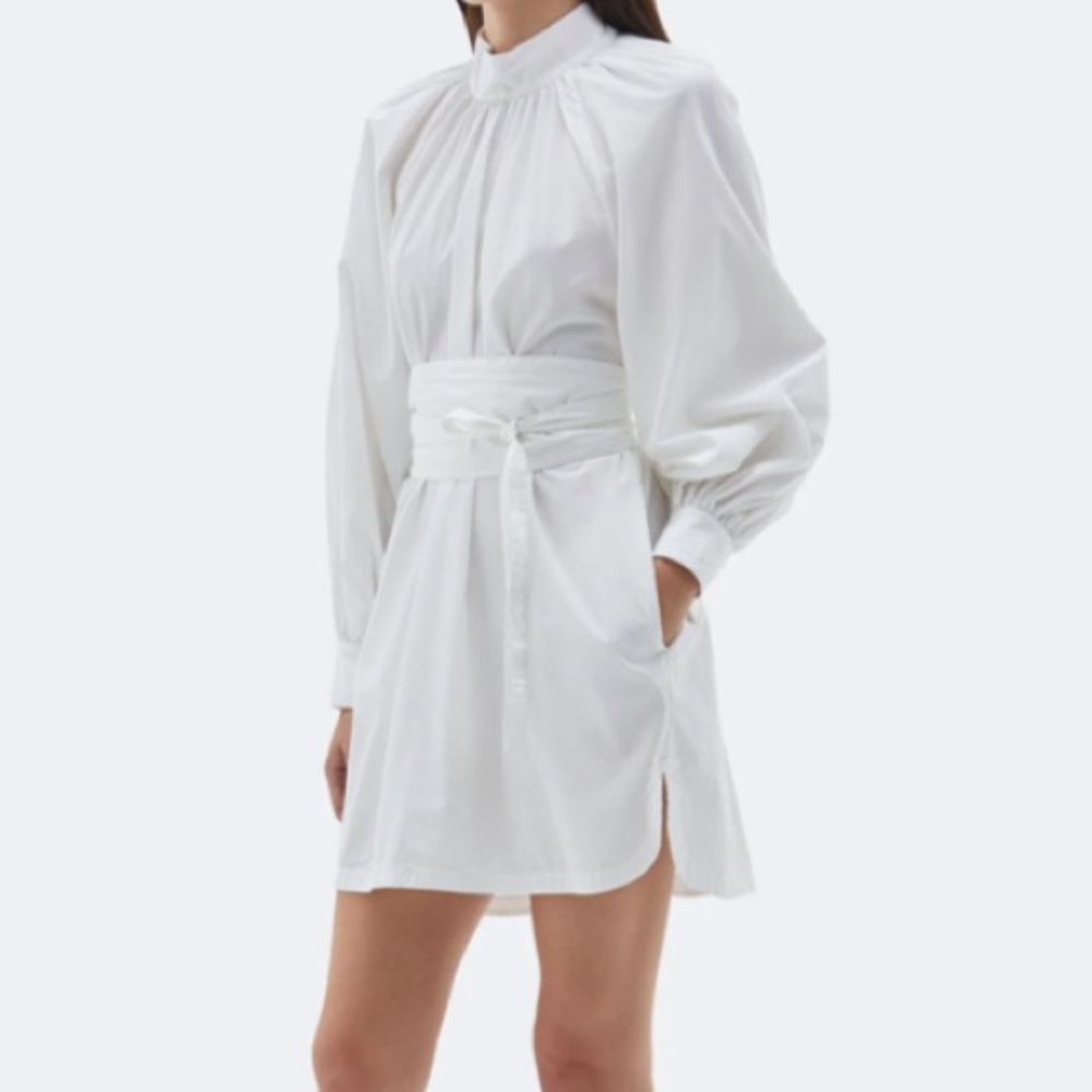Gathered Neck Belted Mini Dress
Bassike